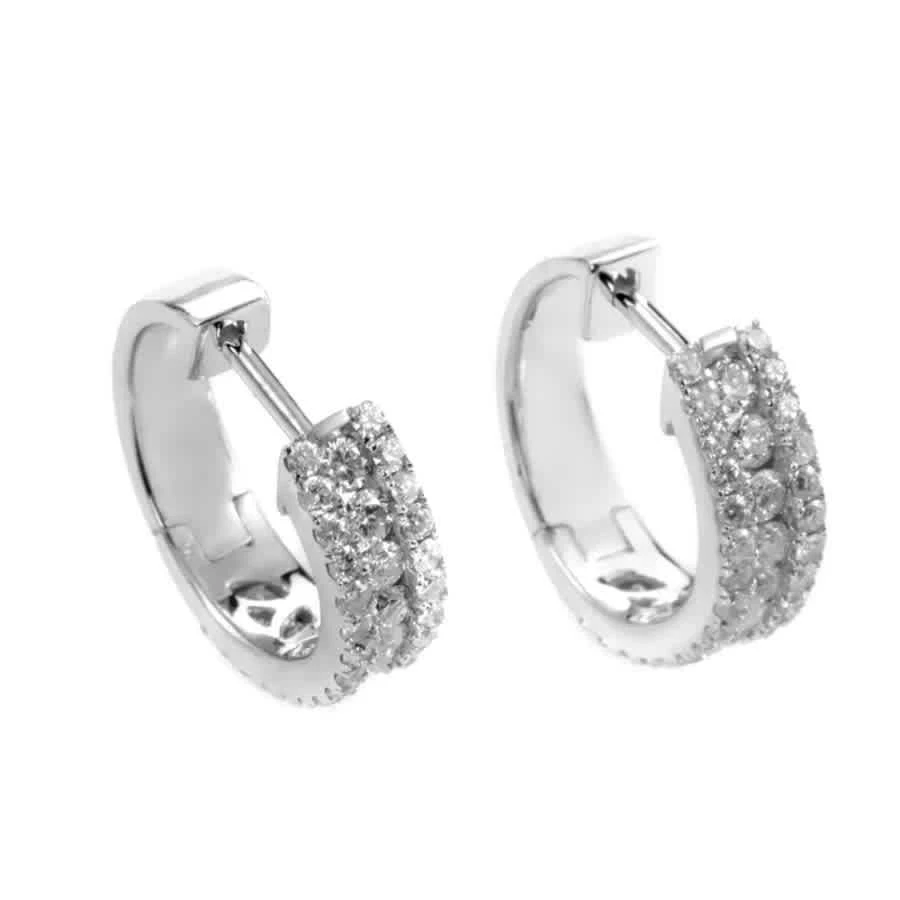 商品LB Exclusive|14K White Gold 1.00 ct Diamond Hoop Earrings,价格¥9375,第2张图片详细描述