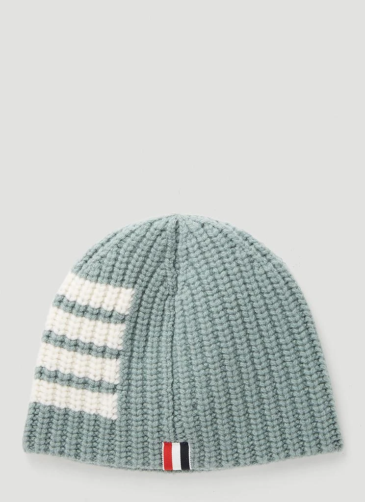 商品Thom Browne|4 Bar Knit Beanie Hat,价格¥1664,第2张图片详细描述