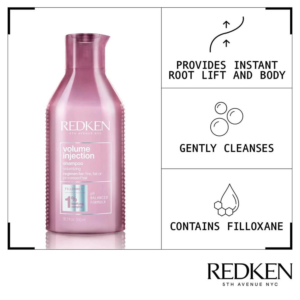 商品Redken|Redken Volume Injection Shampoo 300ml,价格¥198,第2张图片详细描述