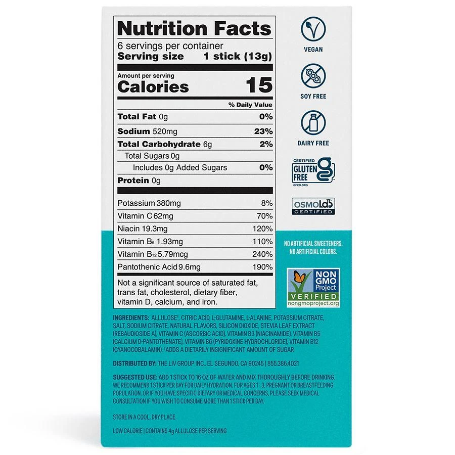 商品Liquid I.V.|Sugar-Free Hydration Multiplier Powdered Electrolyte Drink Mix Raspberry Lemonade,价格¥88,第4张图片详细描述