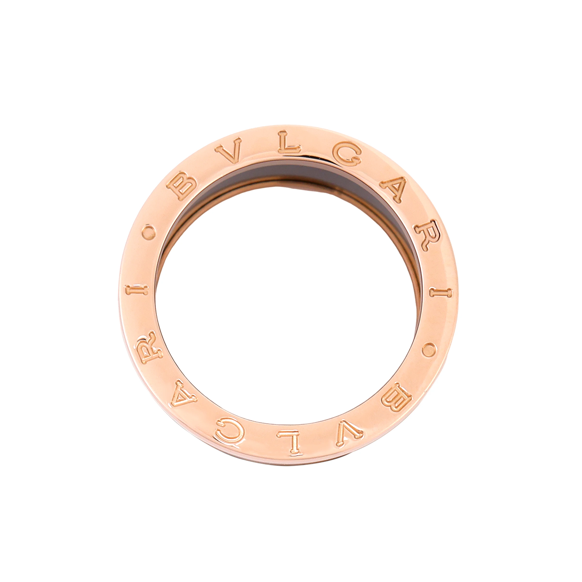 商品[国内直发] BVLGARI|宝格丽 B.ZERO1系列 四环  镶嵌黑陶瓷 K金 18K玫瑰金 戒指 女款,价格¥9732,第9张图片详细描述