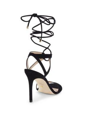 商品Stuart Weitzman|Soiree Suede Sandals,价格¥639,第3张图片详细描述