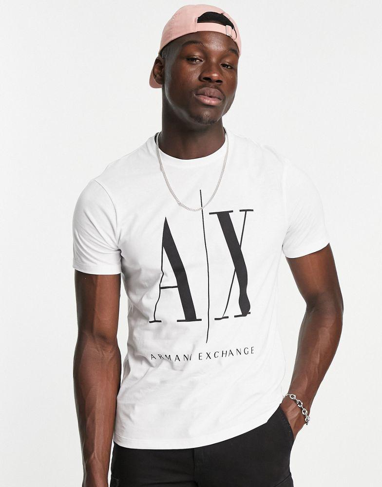 Armani Exchange icon t-shirt in white商品第1张图片规格展示