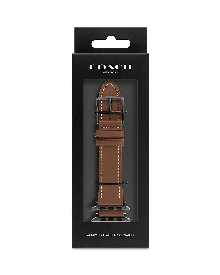 商品Coach|Apple Watch® Leather Strap 42mm/44mm,价格¥708,第2张图片详细描述