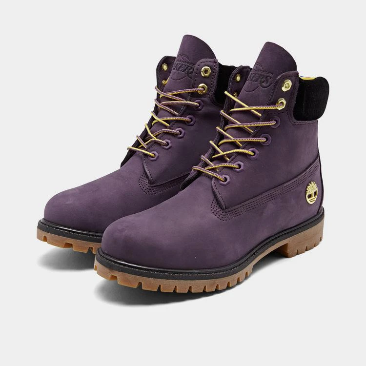 商品Timberland|Men's Timberland x NBA Los Angeles Lakers 6 Inch Classic Boots,价格¥979,第2张图片详细描述