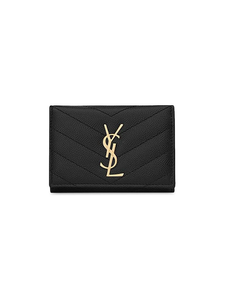 商品Yves Saint Laurent|Cassandre Slim Key Case in Grain De Poudre Embossed Leather,价格¥2987,第1张图片