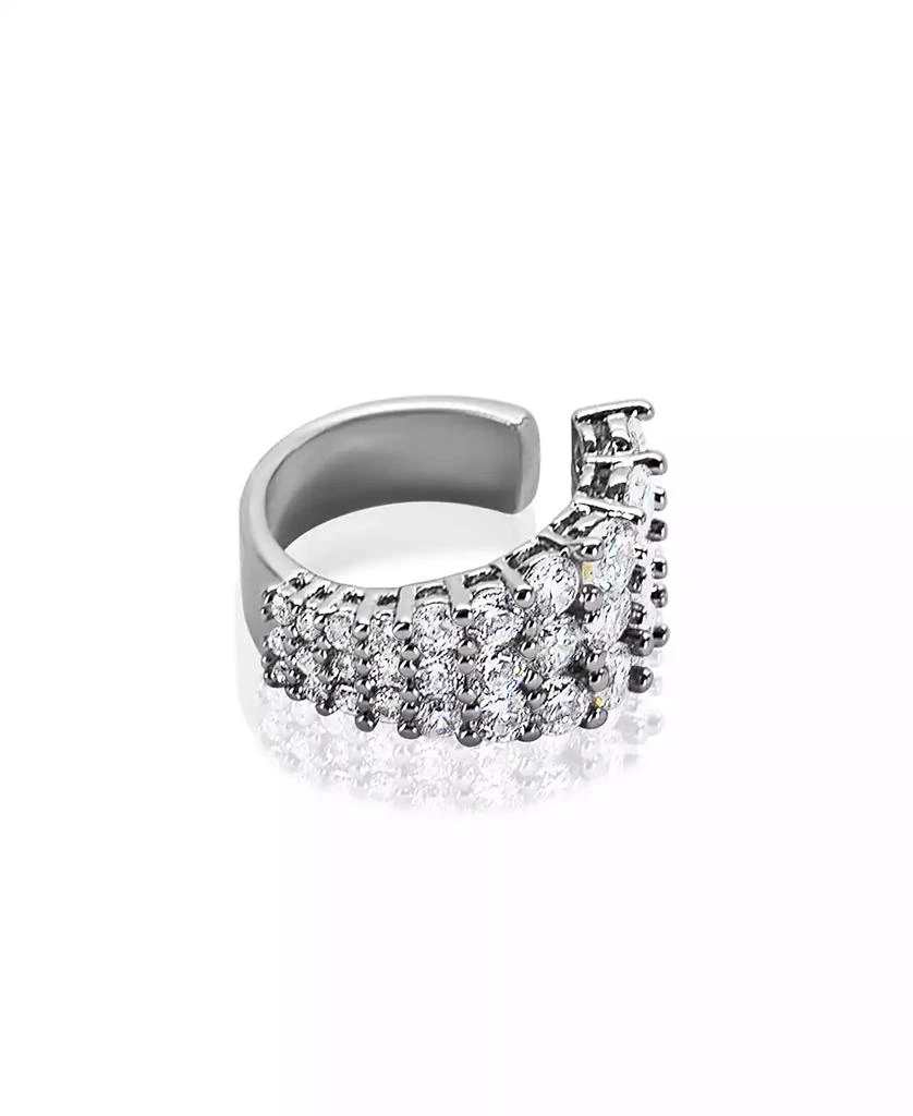 商品OMA THE LABEL|Amo Tripple Row Ear Cuff in White Gold- Plated Brass,价格¥326,第1张图片