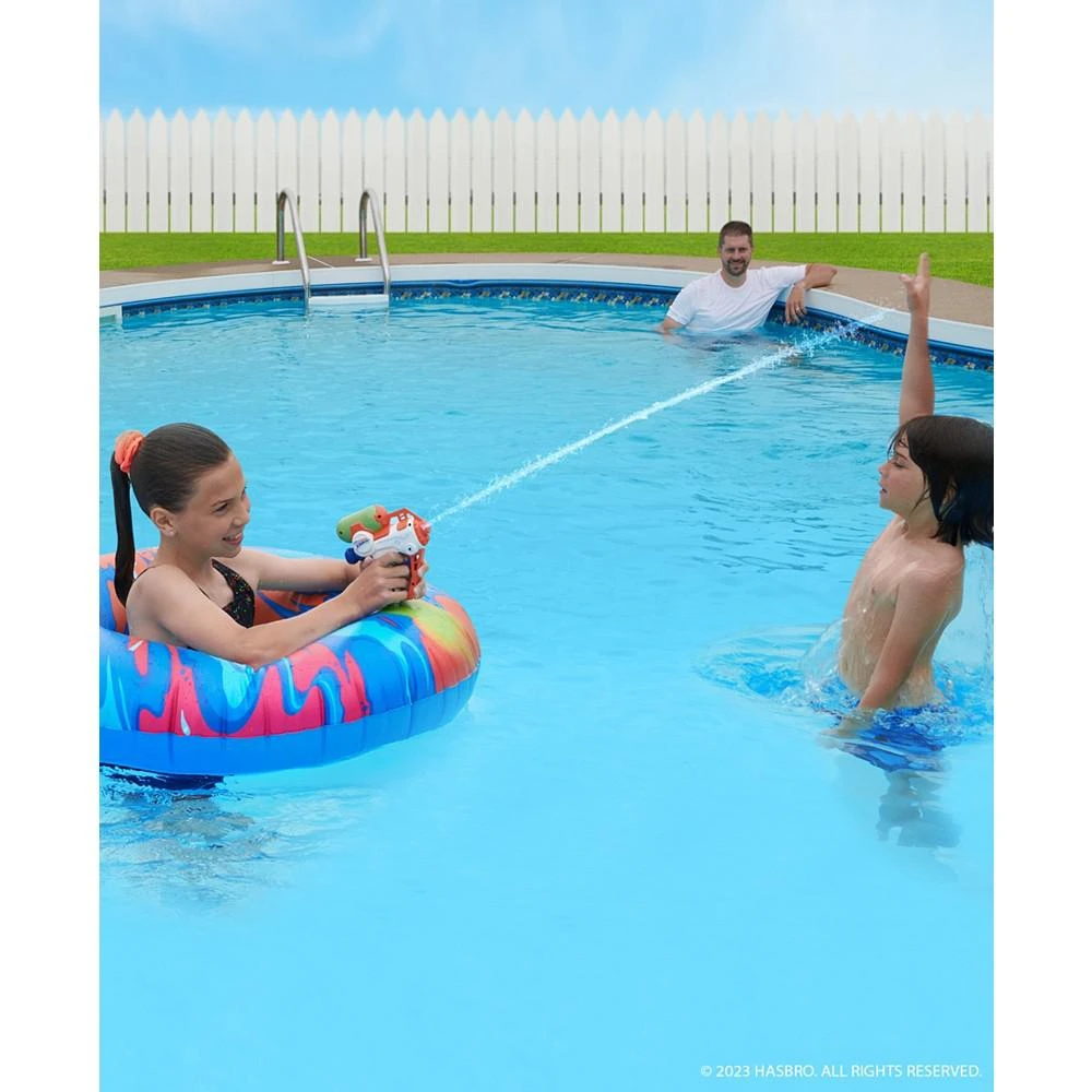 商品Nerf|Super Soaker Hydro Battle Cruiser Ride-on by Wowwee Inflatable Pool Float with Built-In Pool-Fed Mega Water Blaster,价格¥113,第4张图片详细描述