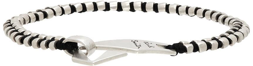 商品Paul Smith|Black & Silver Cotton Bead Bracelet,价格¥3069,第1张图片