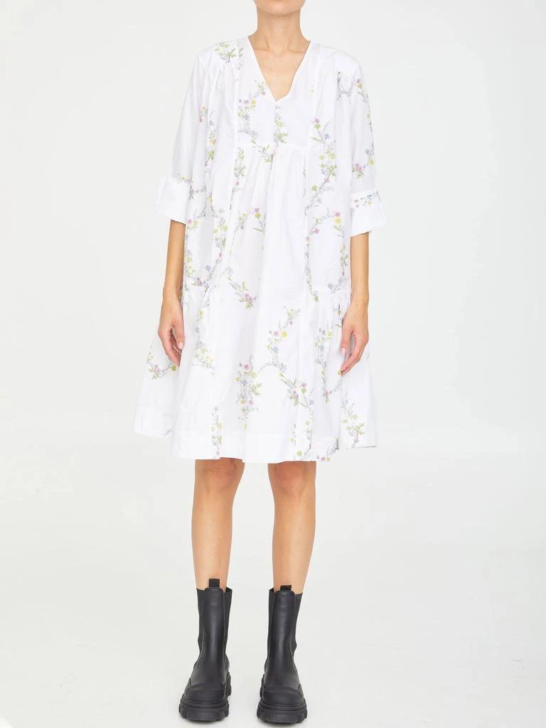 商品Ganni|Ganni Floral Cotton Dress,价格¥1375,第1张图片
