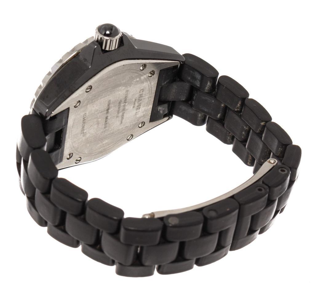 商品[二手商品] Chanel|Chanel Black Ceramic J12 Quartz 33mm Midsize Watch H0681,价格¥22143,第6张图片详细描述