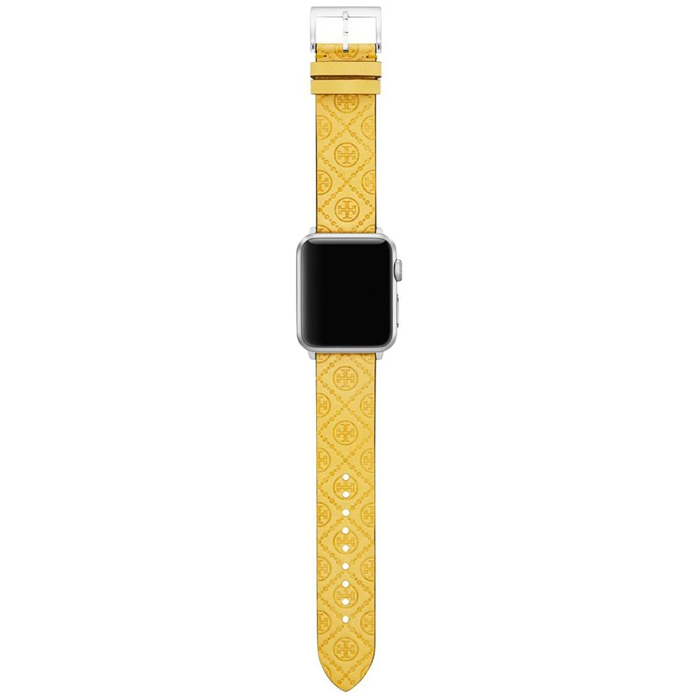 商品Tory Burch|Interchangeable Monogram Lemon Leather Strap For Apple Watch® 38mm/40mm,价格¥648,第2张图片详细描述
