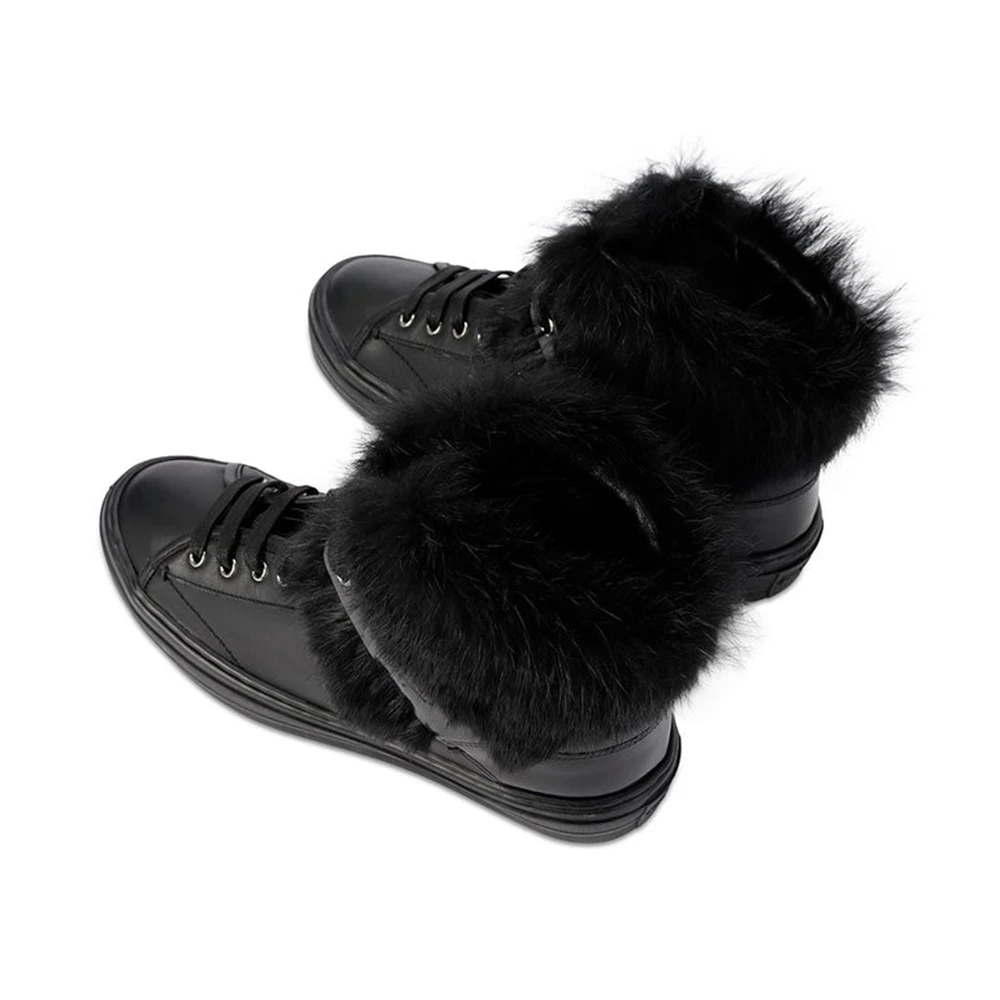SALVATORE FERRAGAMO 女士黑色皮革雪地靴 0588692 商品