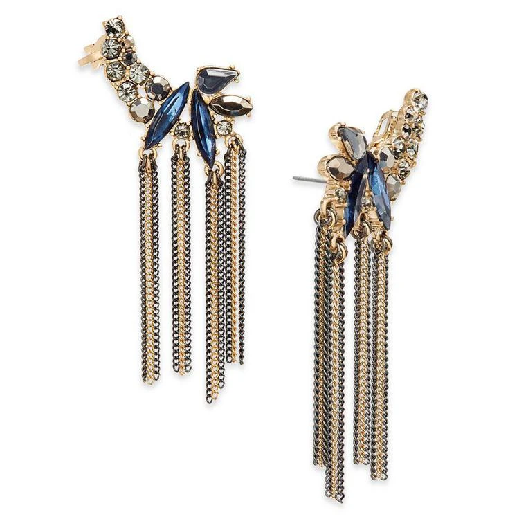 商品INC International|Gold-Tone Stone & Chain Dangly Ear Climbers, Created for Macy's,价格¥59,第1张图片