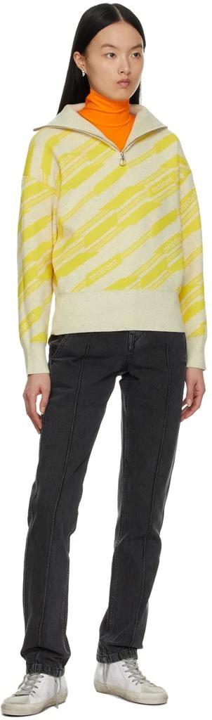 商品Isabel Marant|Grey & Yellow Jacquard Edison Sweater,价格¥1107,第4张图片详细描述