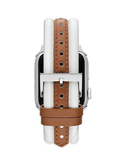 商品Tory Burch|Leather Monogram Apple Watch® Strap,价格¥854,第5张图片详细描述