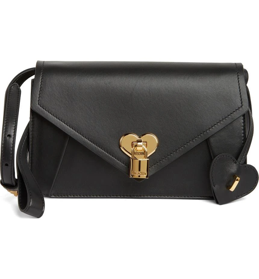 商品Moschino|Heart Turnlock Leather Crossbody Bag,价格¥5631,第1张图片