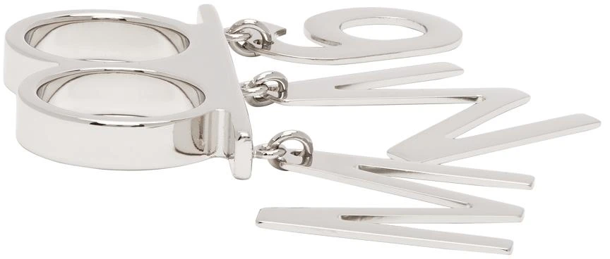 商品MAISON MARGIELA|Silver Logo Charm Double Finger Ring,价格¥551,第5张图片详细描述