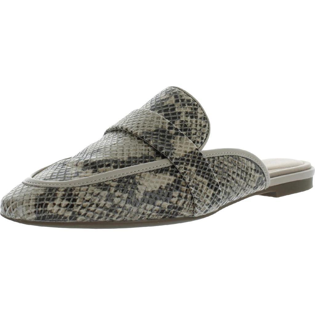 商品Rockport|Rockport Womens Laylani Leather Snake Print Loafer Slides,价格¥127-¥202,第1张图片