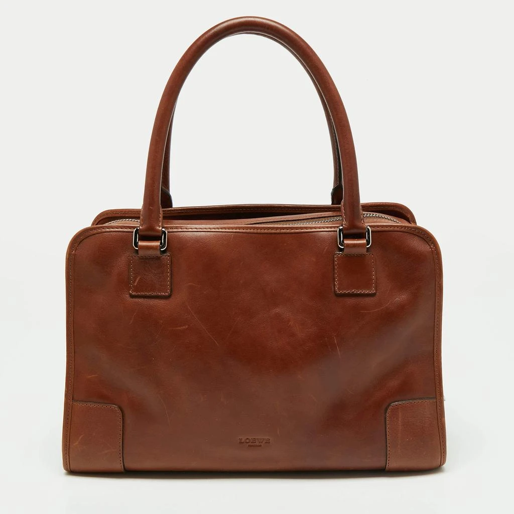 商品[二手商品] Loewe|Loewe Brown Leather Amazona Satchel,价格¥3069,第4张图片详细描述