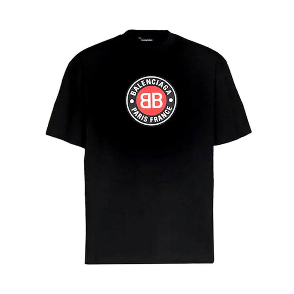 商品Balenciaga|BALENCIAGA 男士黑色棉短袖T恤 641614-TJV76-1000,价格¥2216,第1张图片