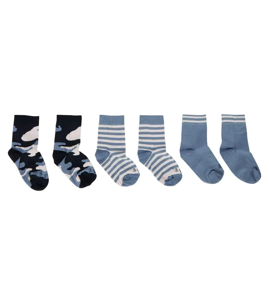 商品IL GUFO|Set of 3 cotton-blend socks,价格¥238,第1张图片