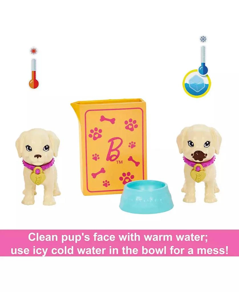 商品Barbie|Doll and Accessories Pup Adoption Playset with Doll, 2 Puppies and Color-Change,价格¥172,第4张图片详细描述