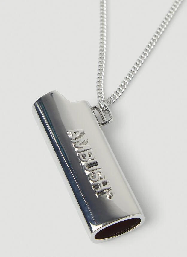 商品Ambush|Logo Lighter Case Necklace in Silver,价格¥1038,第4张图片详细描述