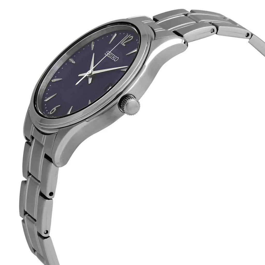 商品Seiko|Noble Quartz Blue Dial Stainless Steel Men's Watch SUR419,价格¥893,第2张图片详细描述