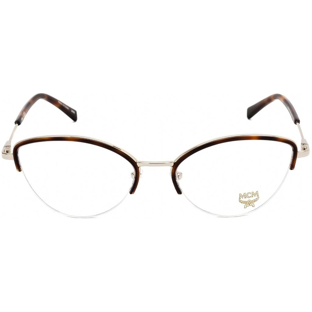 商品MCM|MCM Women's Eyeglasses - Clear Lens Havana/Light Gold Cat Eye Frame | MCM2142 214,价格¥383,第2张图片详细描述