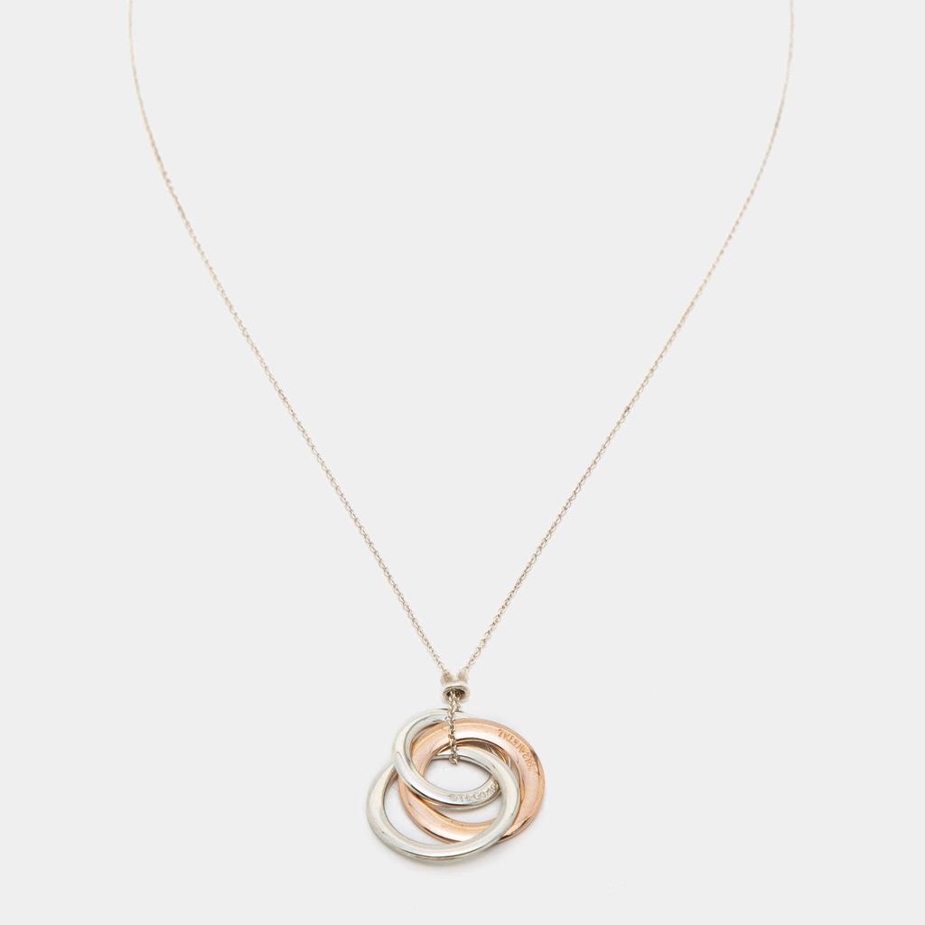 Tiffany & Co. Sterling Silver Rubedo Interlocking Circles Pendant Necklace商品第1张图片规格展示