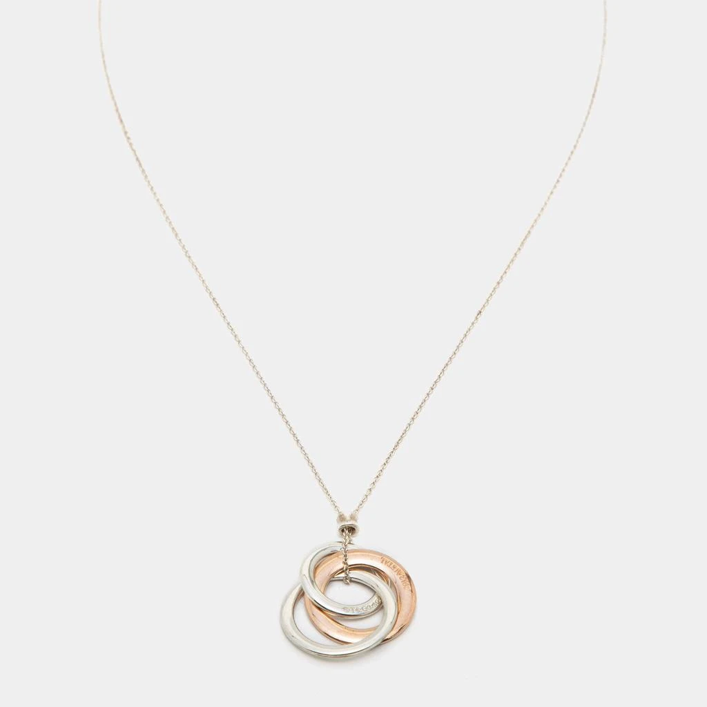 商品[二手商品] Tiffany & Co.|Tiffany & Co. Sterling Silver Rubedo Interlocking Circles Pendant Necklace,价格¥2672,第1张图片