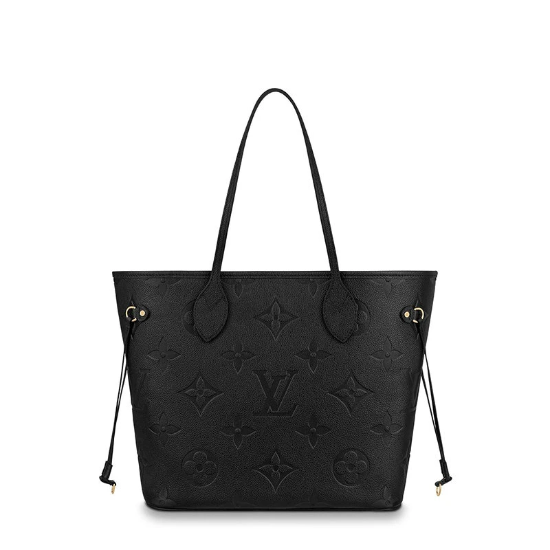 商品Louis Vuitton|【预售3-7天】路易威登22春夏新款NEVERFULL系列女士中号黑色老花压纹牛皮金扣配可拆卸小袋单肩斜跨手提托特包M45685,价格¥18736,第6张图片详细描述