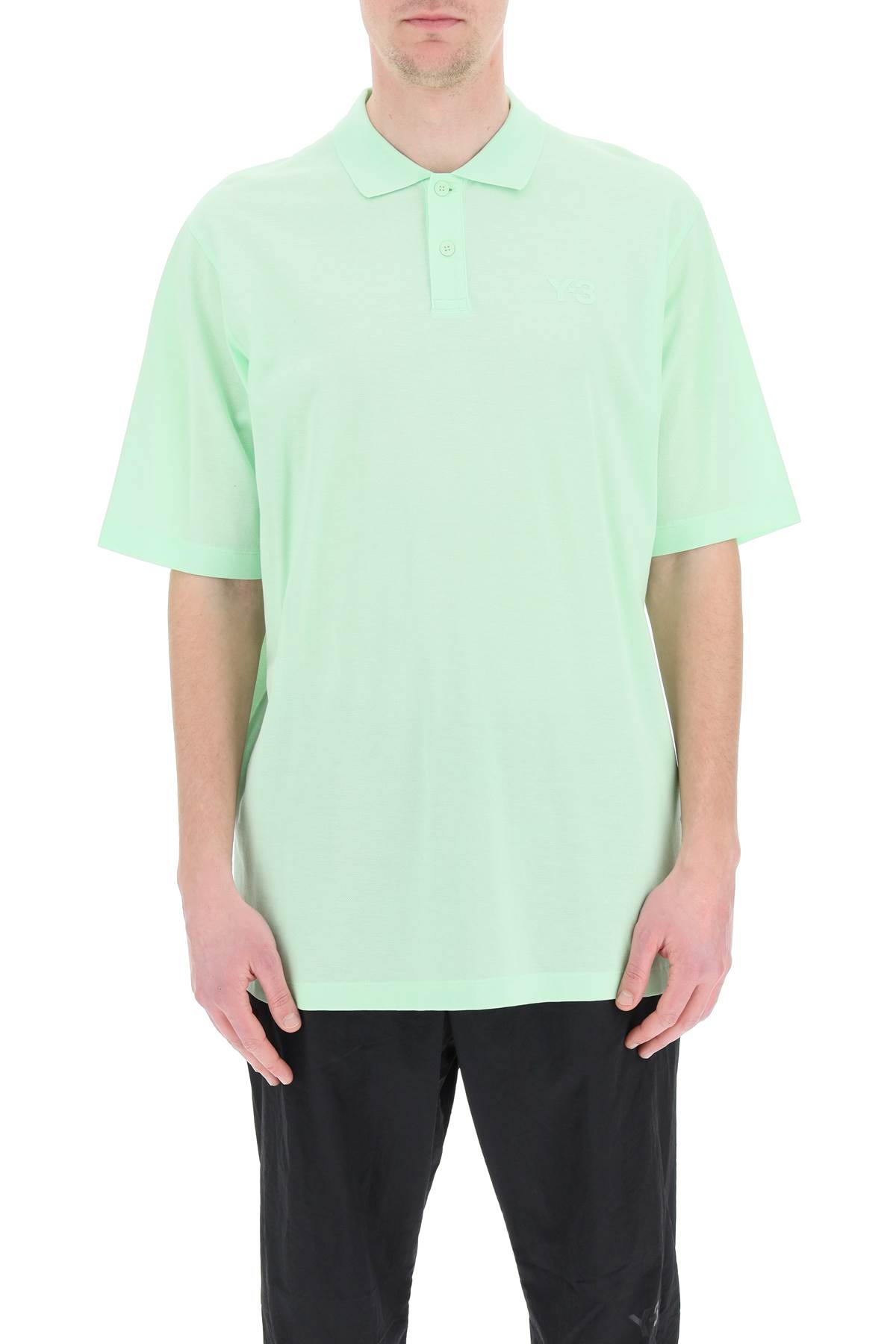 Y-3 男士POLO衫 HG6222GLGRN 绿色商品第2张图片规格展示