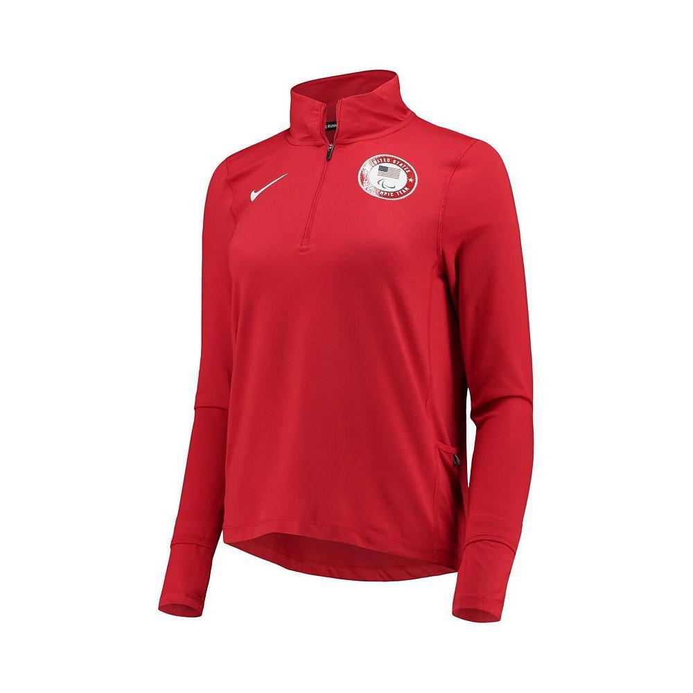 商品NIKE|Women's Red U.S. Paralympics Performance Quarter-Zip Jacket,价格¥479,第4张图片详细描述