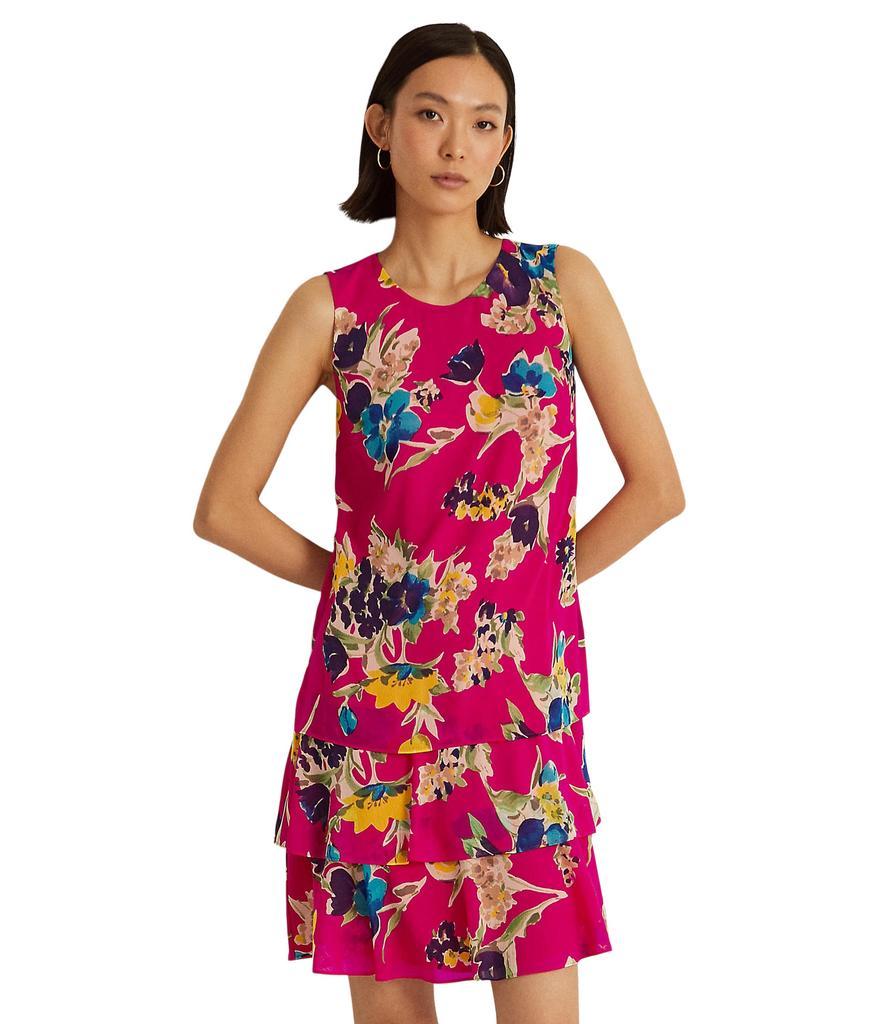 商品Ralph Lauren|Floral Georgette Sleeveless Dress,价格¥457,第6张图片详细描述