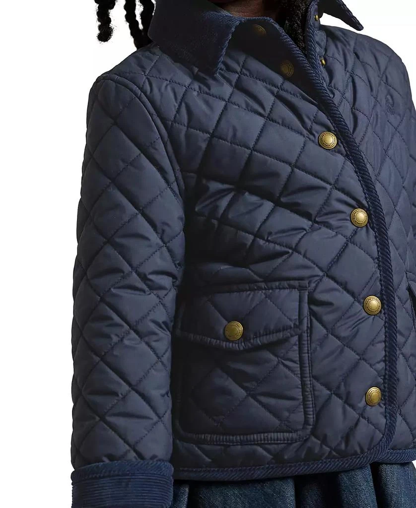 商品Ralph Lauren|Toddler and Little Girls Quilted Water-Repellent Barn Jacket,价格¥767,第3张图片详细描述