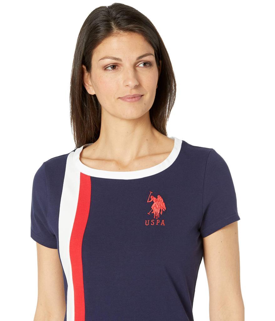 商品U.S. POLO ASSN.|Flag Stripe Ringer Tee Dress,价格¥119,第6张图片详细描述