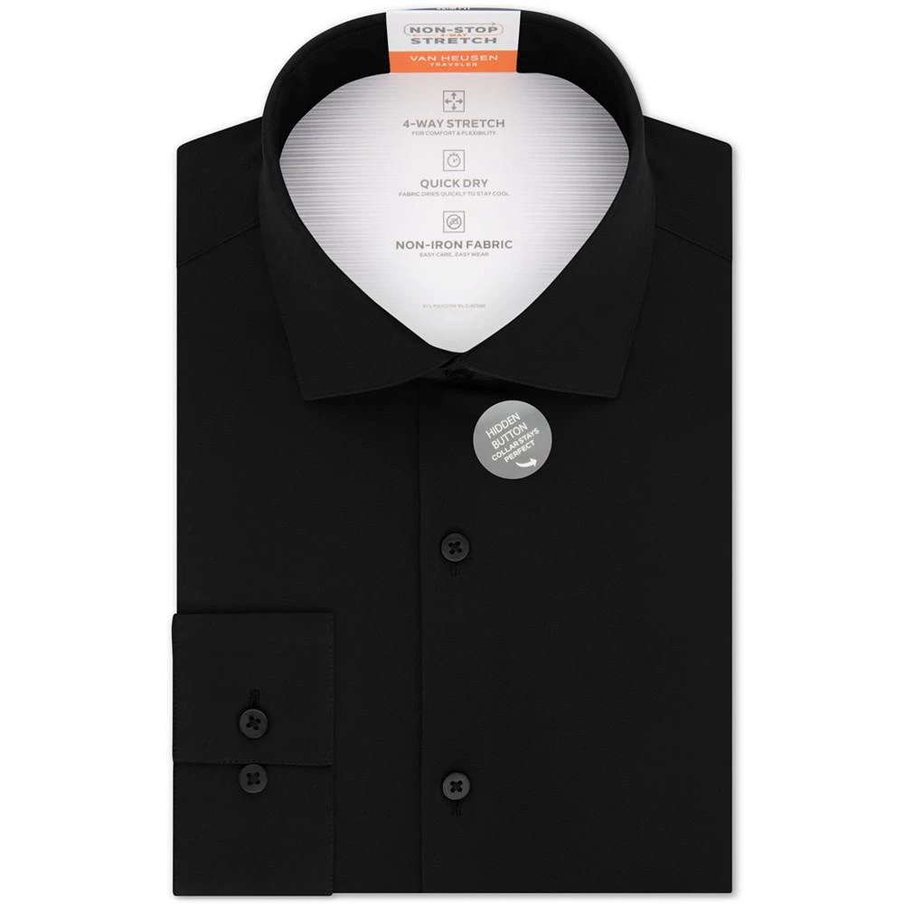 商品Van Heusen|Men's Slim-Fit Stretch Black Dress Shirt,价格¥165,第1张图片