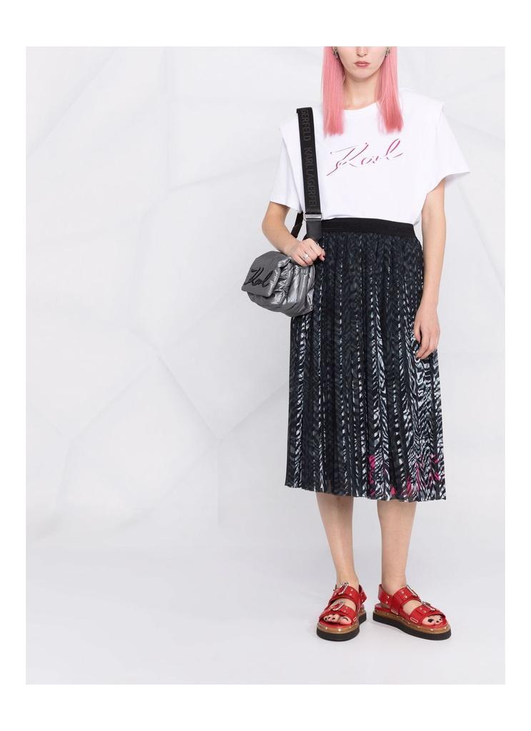 zebra printed pleated skirt商品第2张图片规格展示