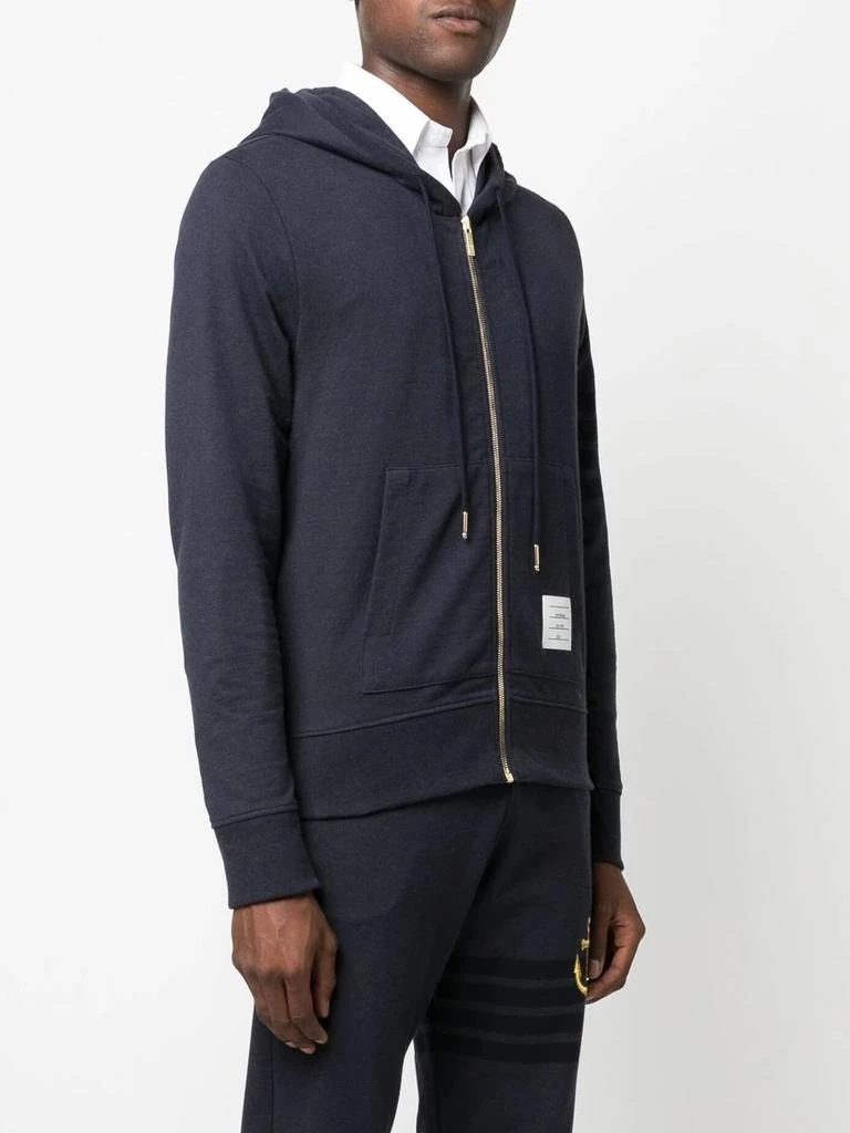 商品Thom Browne|THOM BROWNE MEN CLASSIC DARK 4 BAR ZIP UP HOODIE,价格¥4655,第1张图片