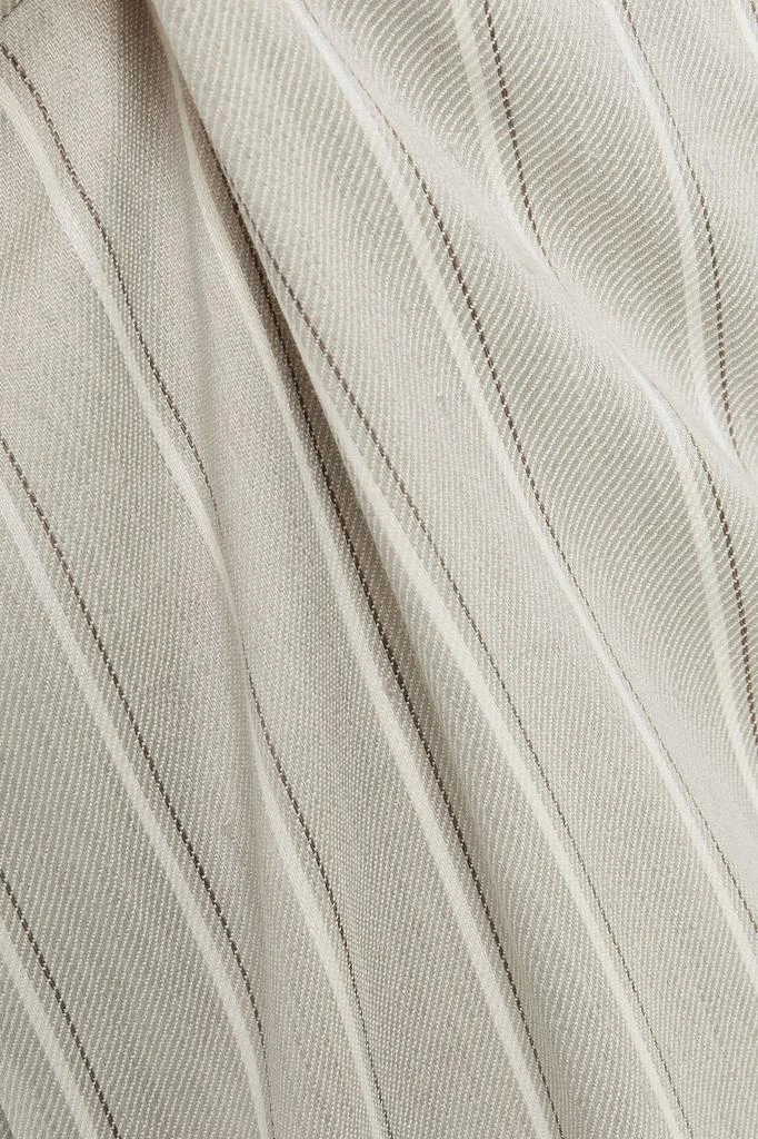 商品Theory|Cropped striped linen-blend twill wide-leg pants,价格¥778,第2张图片详细描述