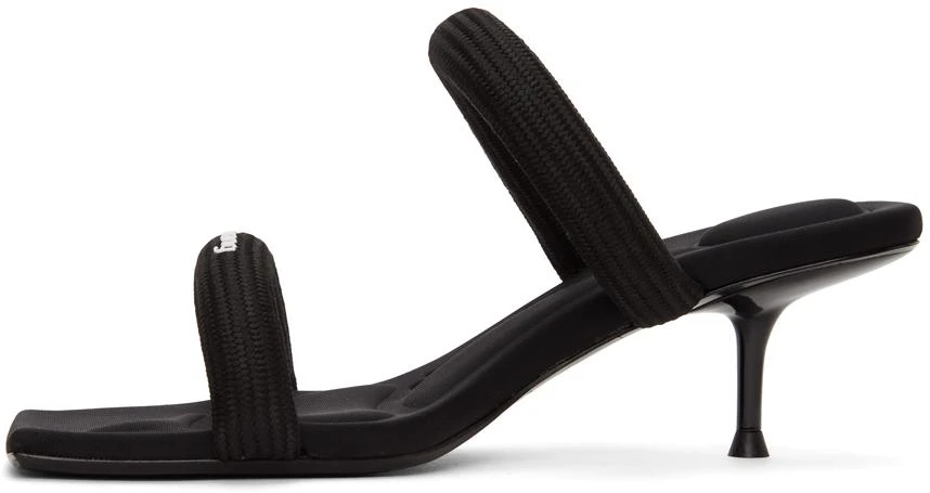 商品Alexander Wang|Black Padded Jessie Heeled Sandals,价格¥3020,第3张图片详细描述