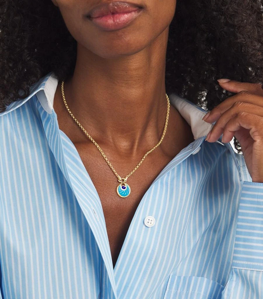 商品L'ATELIER NAWBAR|Small Yellow Gold, Diamond, Turquoise and Lapis Lot N*91 Necklace,价格¥12528,第2张图片详细描述