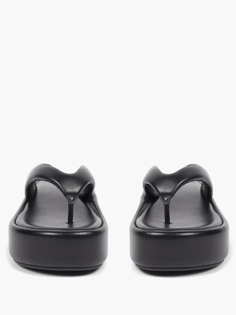 商品Balenciaga|Rise padded-leather flatform flip flops,价格¥4161,第7张图片详细描述