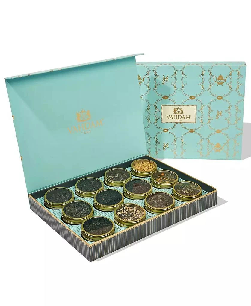 商品Vahdam Teas|Bloom Assorted Loose Leaf Tea Gift Set, 12 Piece,价格¥449,第1张图片