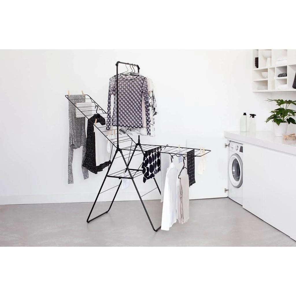 Brabantia HangOn Drying Rack - 25m + Rod - Matt Black 商品