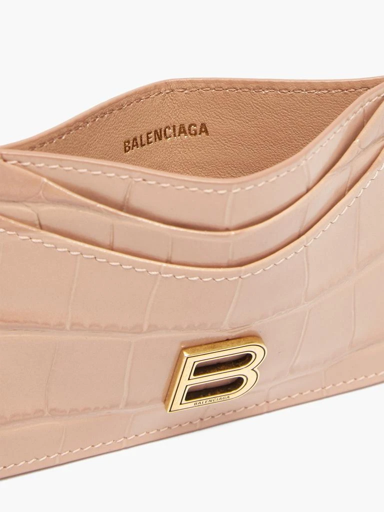 商品Balenciaga|Hourglass croc-embossed leather cardholder,价格¥2085,第4张图片详细描述
