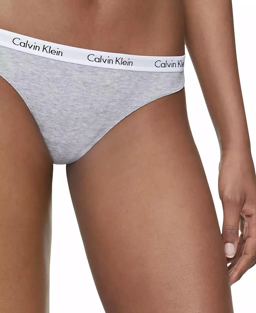 商品Calvin Klein|Carousel Cotton 3-Pack Thong Underwear QD3587,价格¥147,第4张图片详细描述