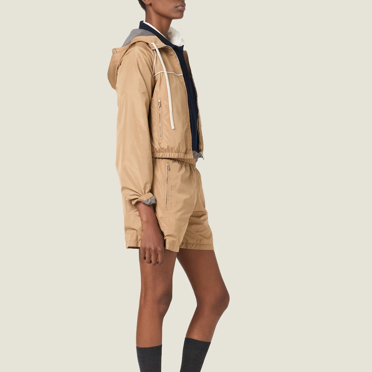 【预售】 缪缪 25春夏 女士 夹克 Blouson en soie technique ML1299_163N_F0A68_S_OOO  商品